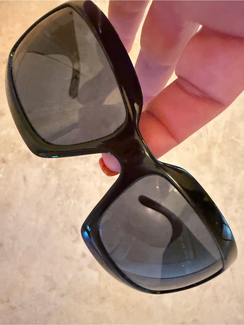 CHANEL Black Oversized Rectangular Women’s Sunglasses - Picture 3 of 12